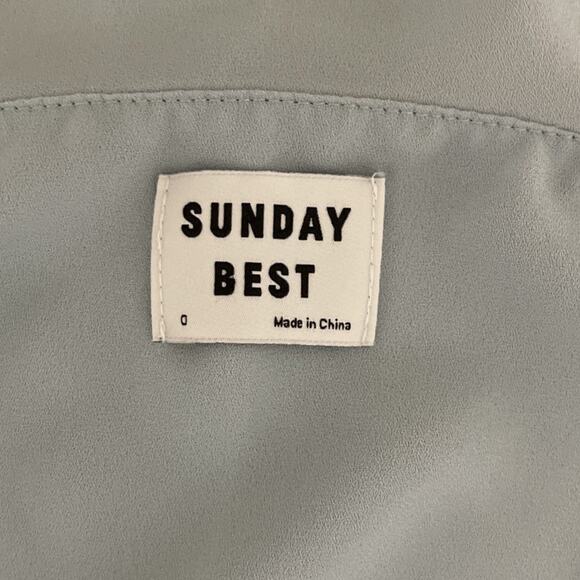 Aritzia Sunday Best Ruffle Wrap Dress Womens Size 0 Chiffon Lightweight‎ Pastel - Picture 3 of 8